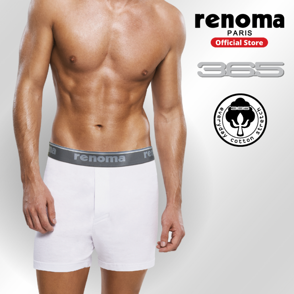 Renoma 365 ESENTIALS กางเกงบ็อกเซอร์ผ้ายืดผ้าฝ้าย (2 ชิ้น)
