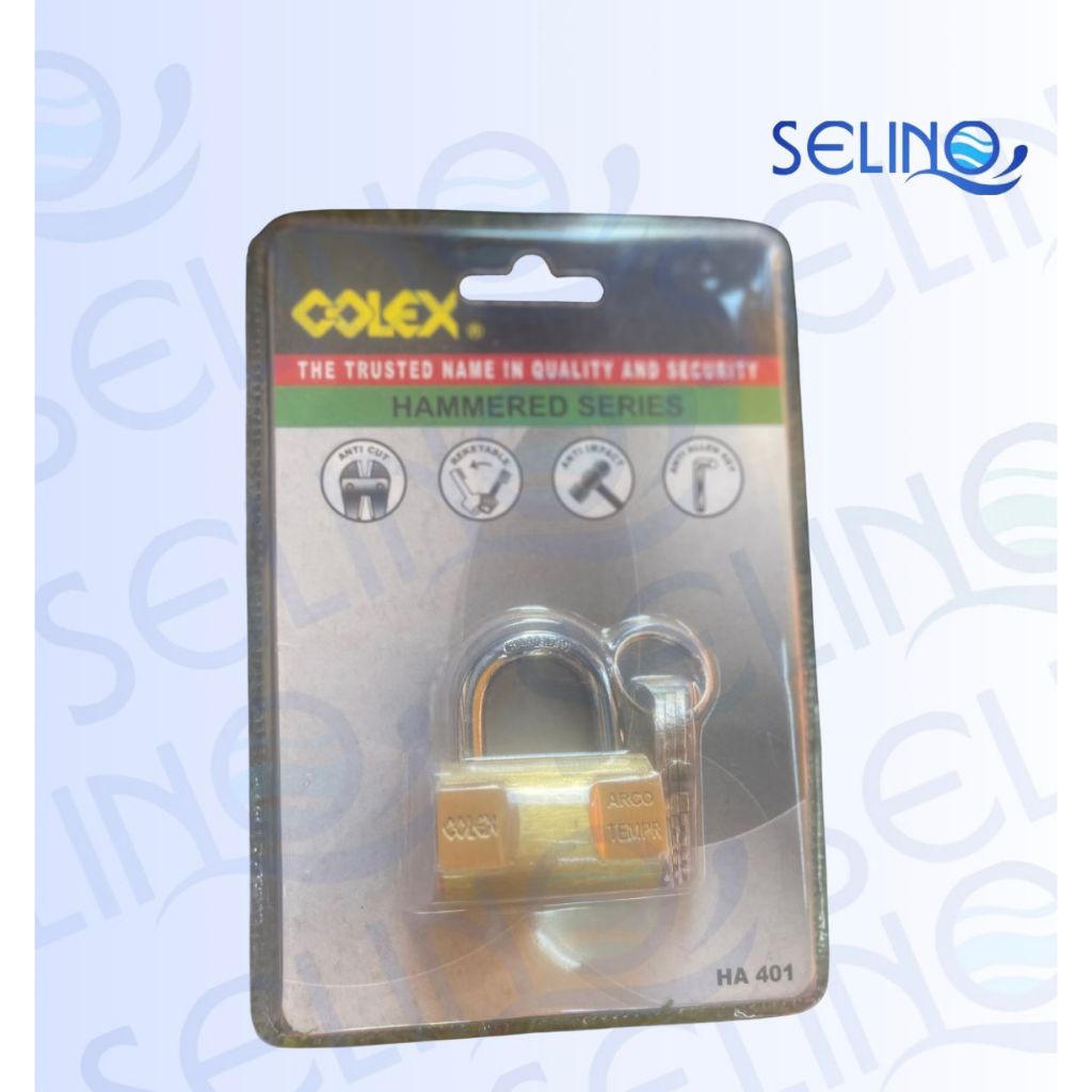 HA-401/HA-501 COLEX HAMMERED BRASS PAD LOCK (ล็อคหัวแม่แบบ)