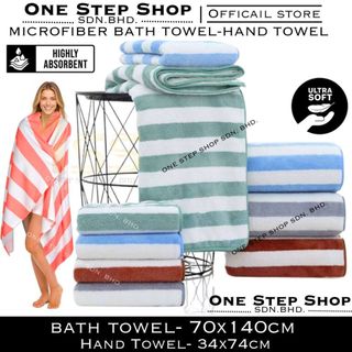 ONESTEP 70 x140cm Microfiber Bath Towel | Hand Towels Water Absorbent High Quality Towels Tuala Mandi Home Supplies