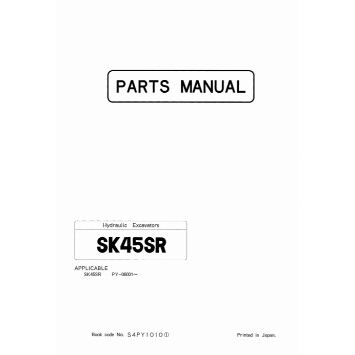 (PHOTOCOPY) Kobelco SK35 SK70SR SK130 SK200-6E SK200-8 อะไหล่รถขุด Catalogee Part Book Catalogue 神โท