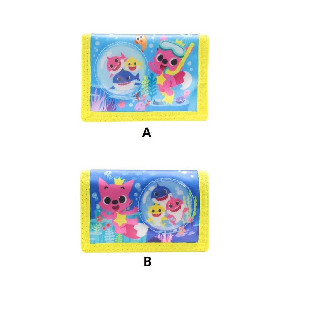Pinkfong Baby Shark Children 2 Fold Wallet (A), 3 Fold Wallet (B) For School & Kids