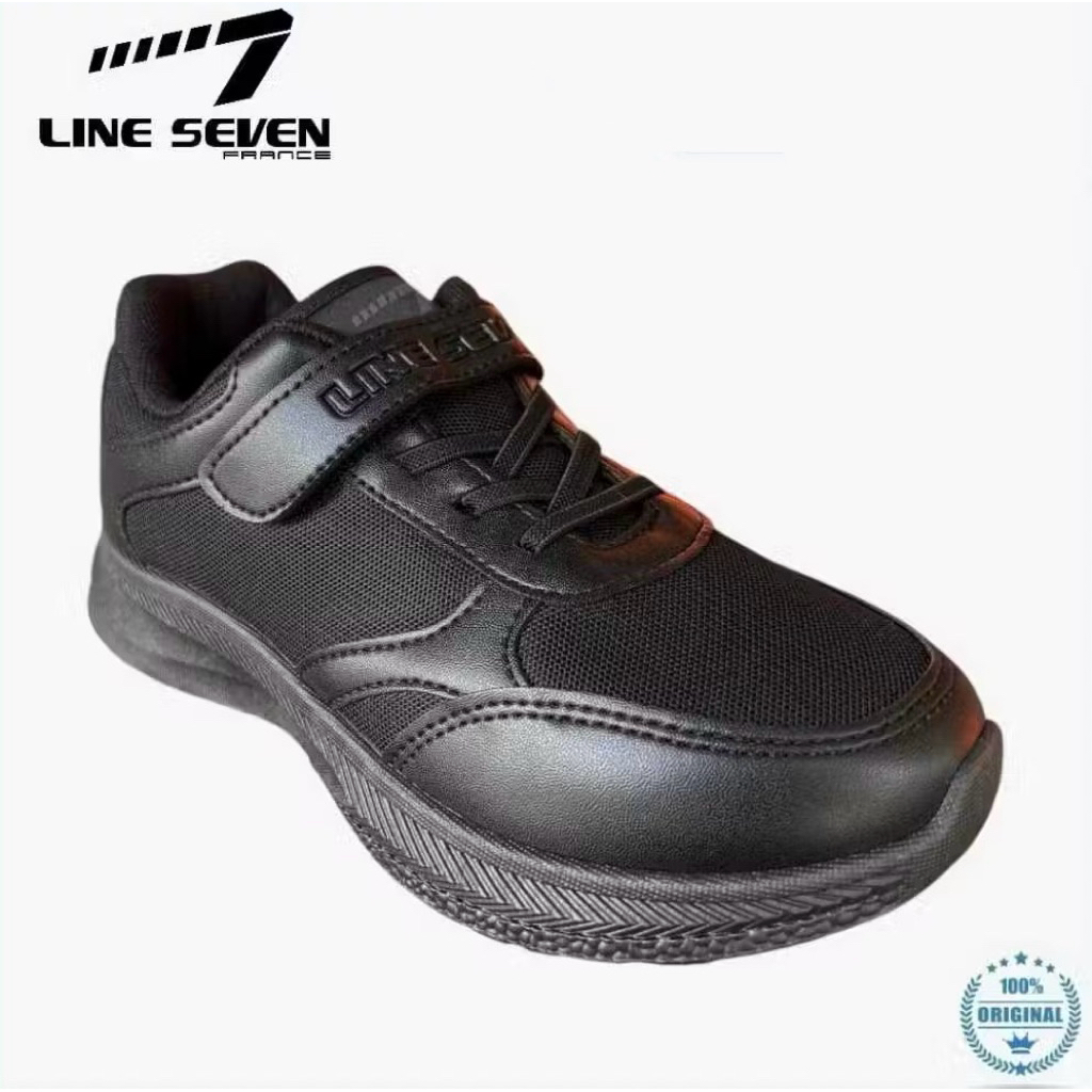 [L7-1125] LINE 7 SCHOOL SHOE // KASUT SEKOLAH HITAM LINE-7