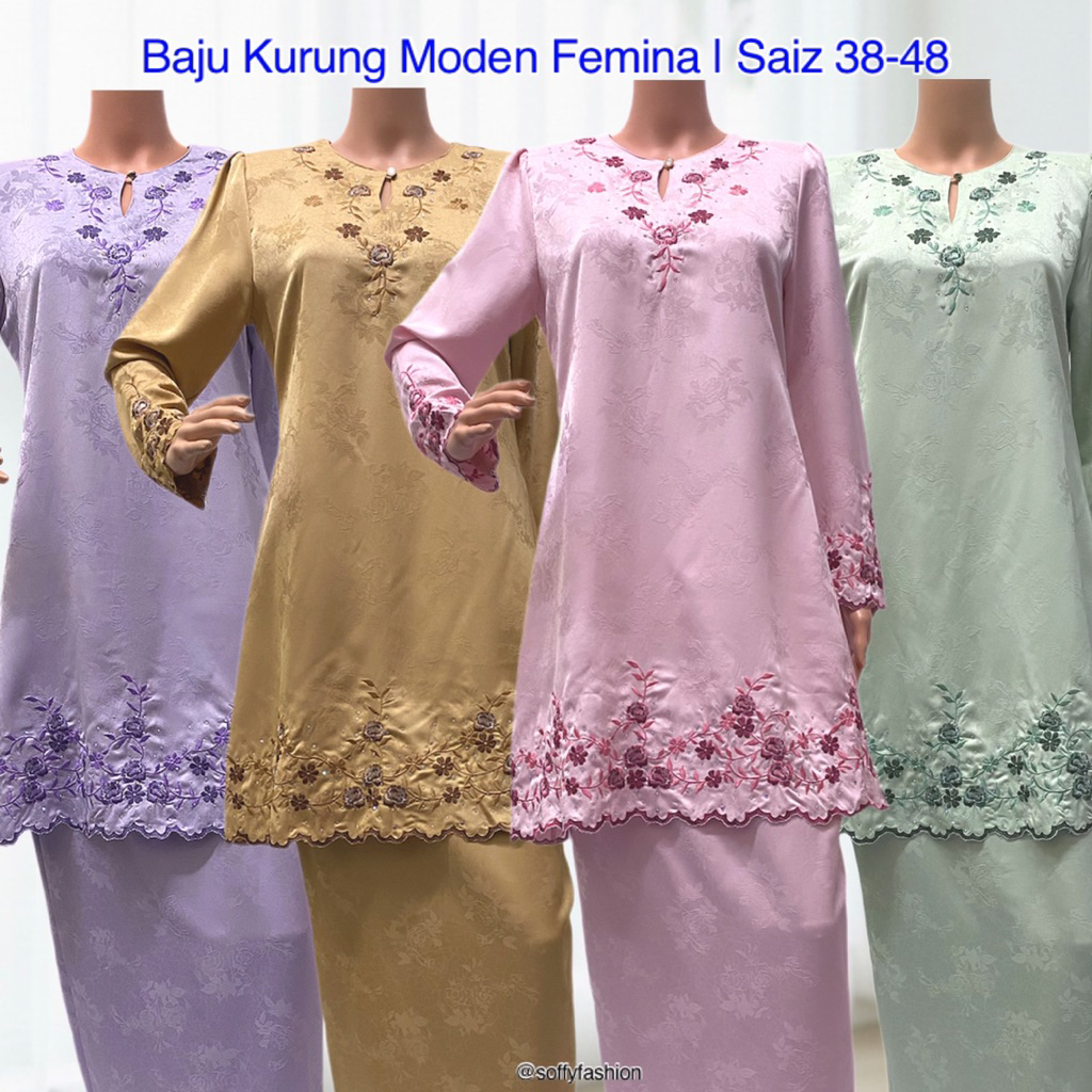 K668 BAJU KURUNG FEMINA SIZE 38-48 คอลเลกชันอันทันสมัย