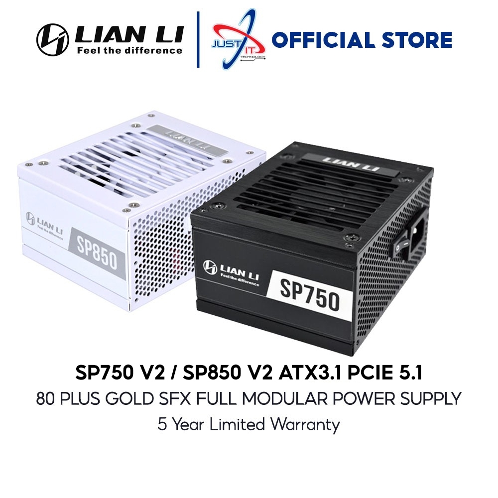 LIAN LI SP750 V2 (750W) / SP850 V2 (850W) ATX3.1 PCIE5.1 80PLUS SP V2 Gold Full Modular SFX แหล่งจ่า
