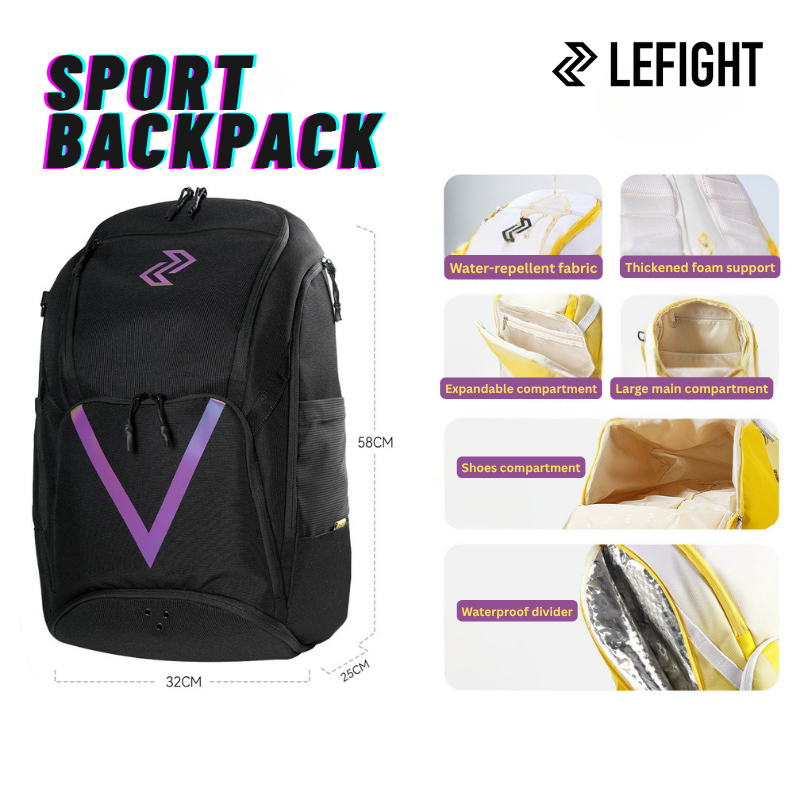 LEFIGHT Athlete กระเป๋าเป้สะพายหลังกีฬามัลติฟังก์ชั่น - COLORFUL
