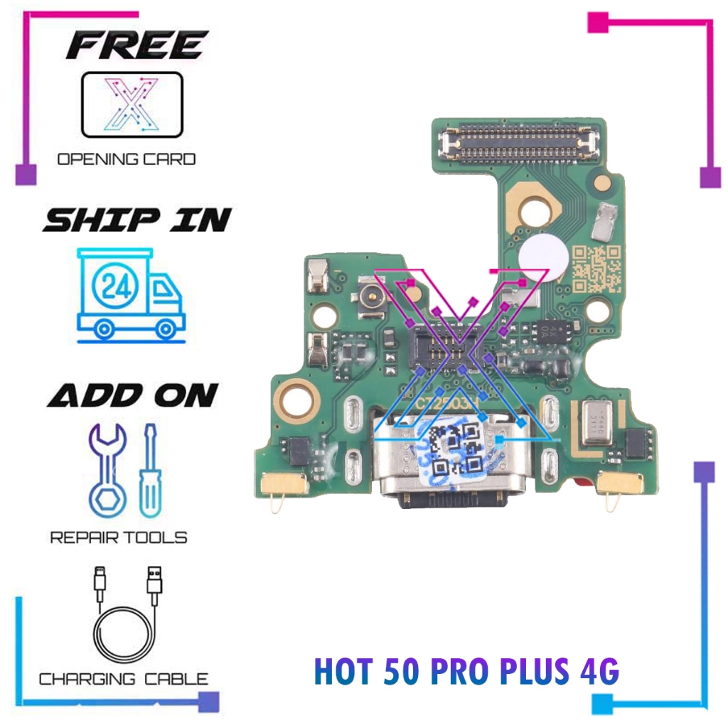 แท่นชาร์จสําหรับ INFINIX HOT 50 PRO PLUS 4G X6880 - คุณภาพ (พร้อมไมโครโฟน)