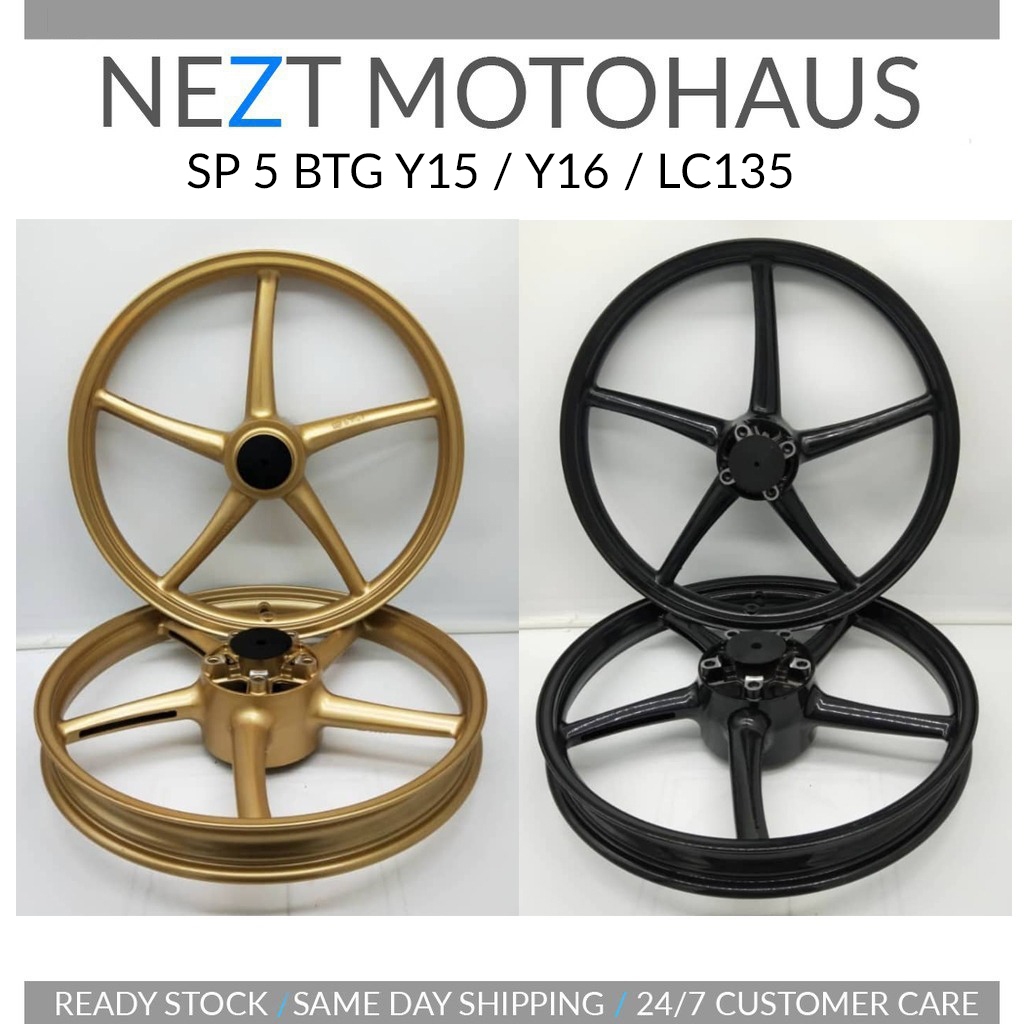 SP522 Y15 / Y16 / LC135 Design Cutting SP 5 BTG 1.6 / 1.6 ขอบกีฬา ( HITAM / GOLD )