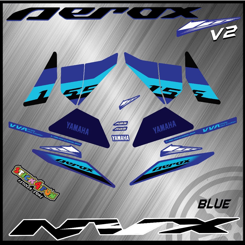STRIPE MOTOR YAMAHA NVX / AEROX 155 V2 2024 ABS (47)CUSTOM BODY STICKER