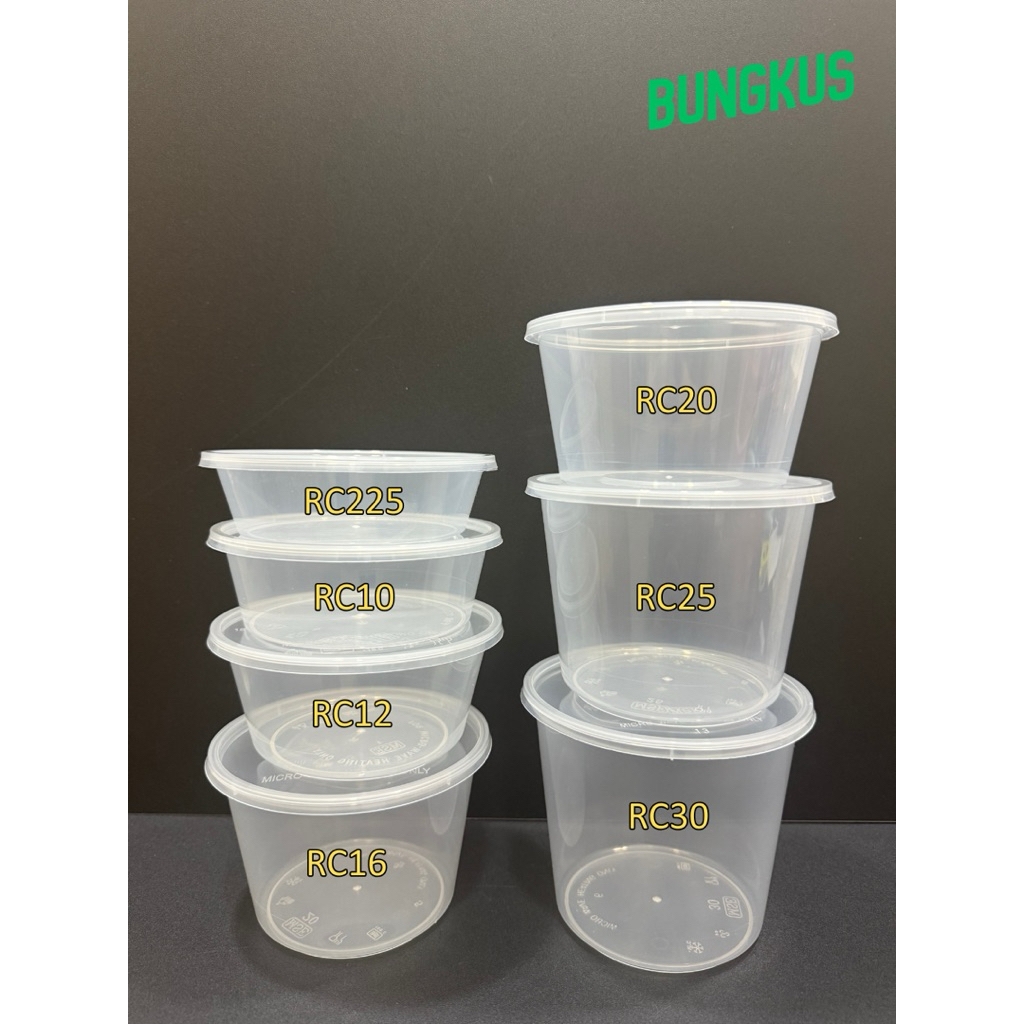 MSE RC225 RC10 RC12 RC16 RC20 RC25 RC30 รอบภาชนะทิ้งอาหารพลาสติกซุป Takeaway กล่อง Bekas Plastik - 5