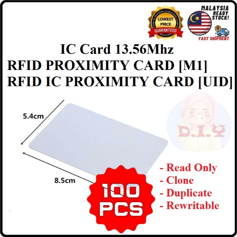 [100 ชิ้น] IC Card 13.56Mhz Read/Duplicate/Rewritable-Card IC Proximity Smart Card/โคลนเขียนได้ Dupl