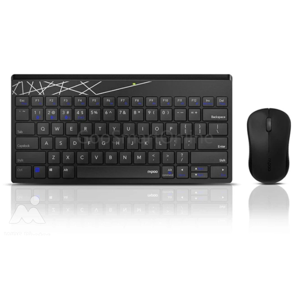 Rapoo 8000M คีย์บอร์ดและเมาส์หลายโหมด