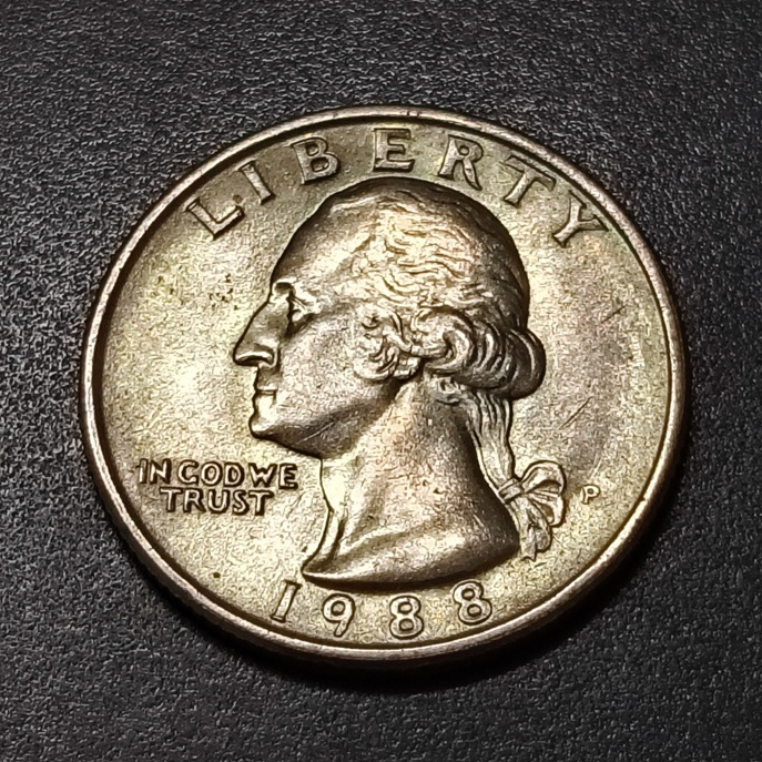 USA Washington 1/4 Dollar 1988