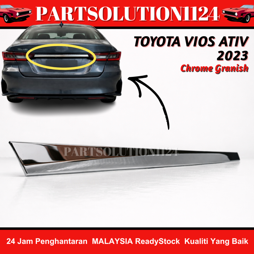 TOYOTA VIOS ATIV AC100 NGC102 REAR CHROME GRANISH 2023 2024 2025