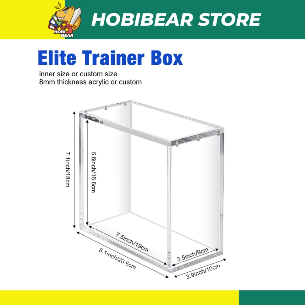 POKEMON ETB ACRYLIC CASE ETB กล่องเก็บของจอแสดงผล