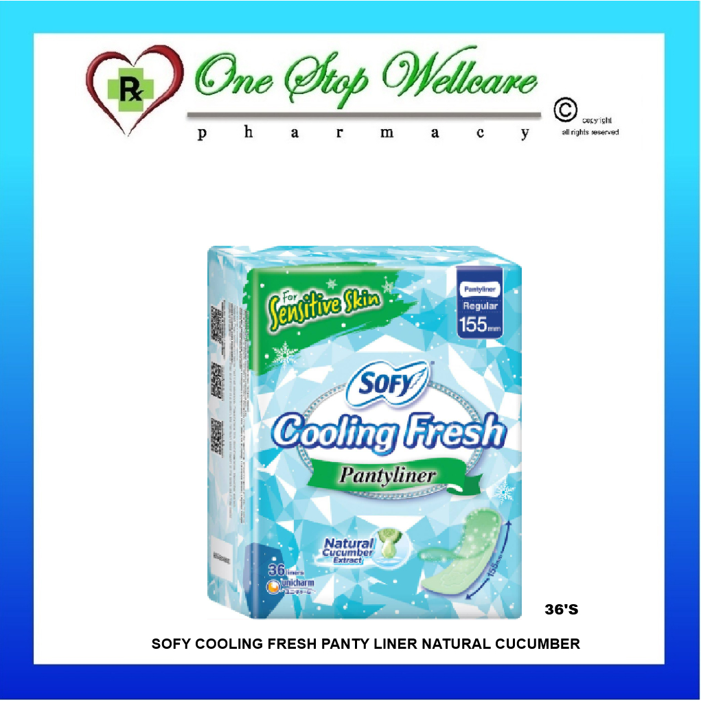 SOFY COOLING FRESH PANTYLINER 155MM 36LINERS