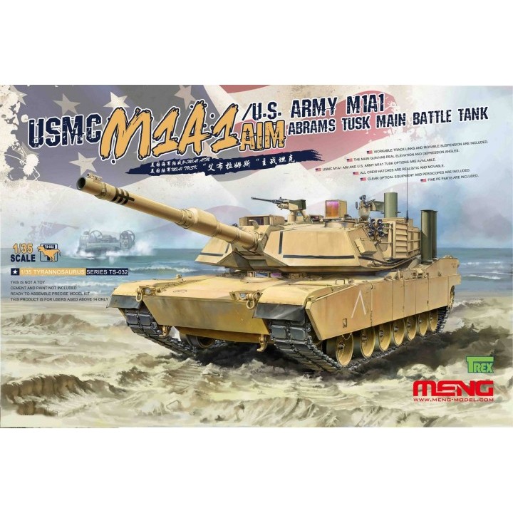 Meng รุ่น TS032 M1A1 AIM/ M1A1 Abrams TUSK 1/35