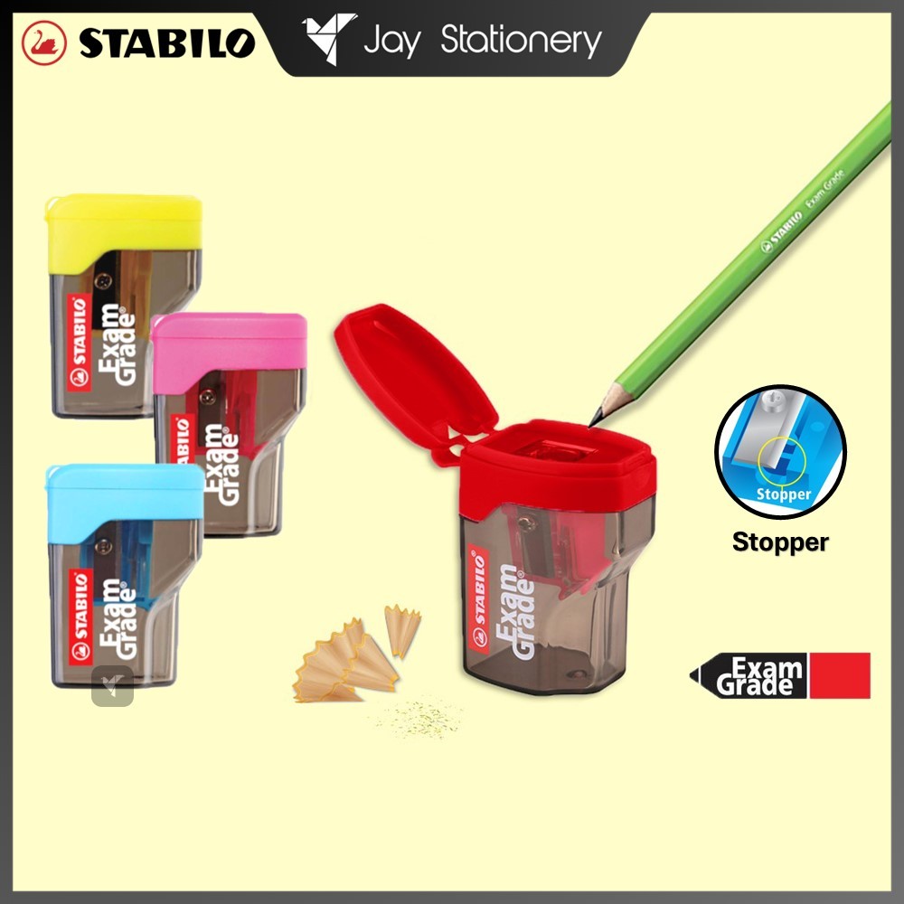 Stabilo Exam Grade Colourful Sharpener With Stopper 4538 / Stabilo Exam Grade Pencil Sharpener/ Stab