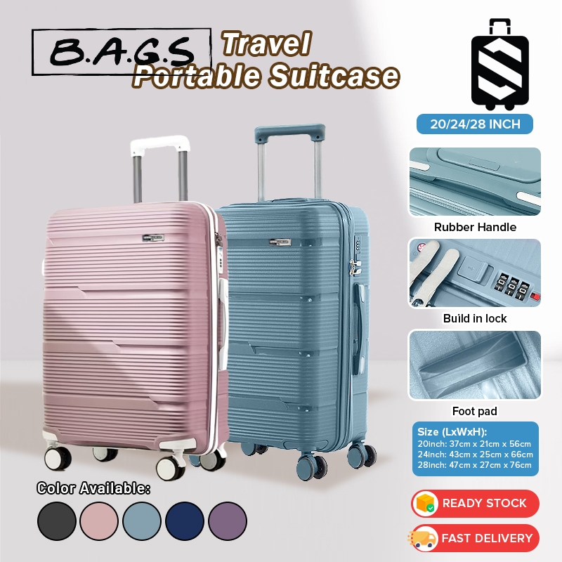 THEBAGS SKY TRAVELLER SKY365 3-In-1 PP รถเข็นกระเป๋าเดินทางคุณภาพเสียงล้อคู่ (20 นิ้ว + 24 นิ้ว + 28