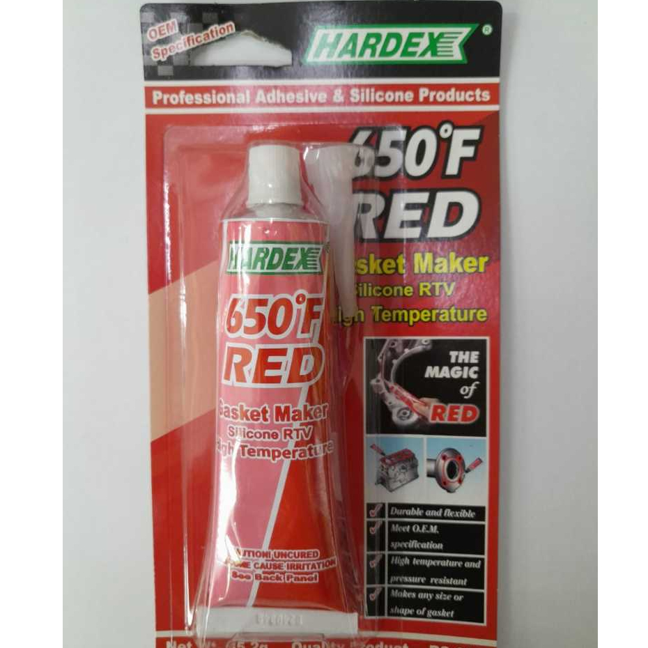85.2g RS-650 เครื่องทําปะเก็น Hardex Hi-Temp สีแดง