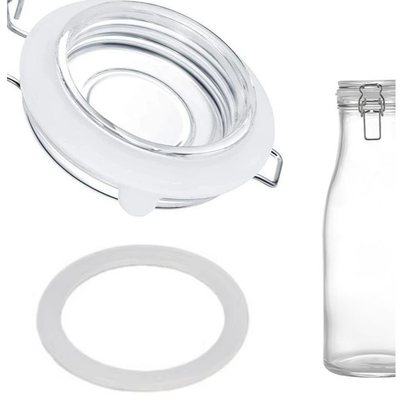 IKEA» ฝาปิดโถแก้วรูปขวดเปลี่ยนปะเก็นยางสุญญากาศ (สําหรับ 0.4L, 1L, 1.4L ขวด)