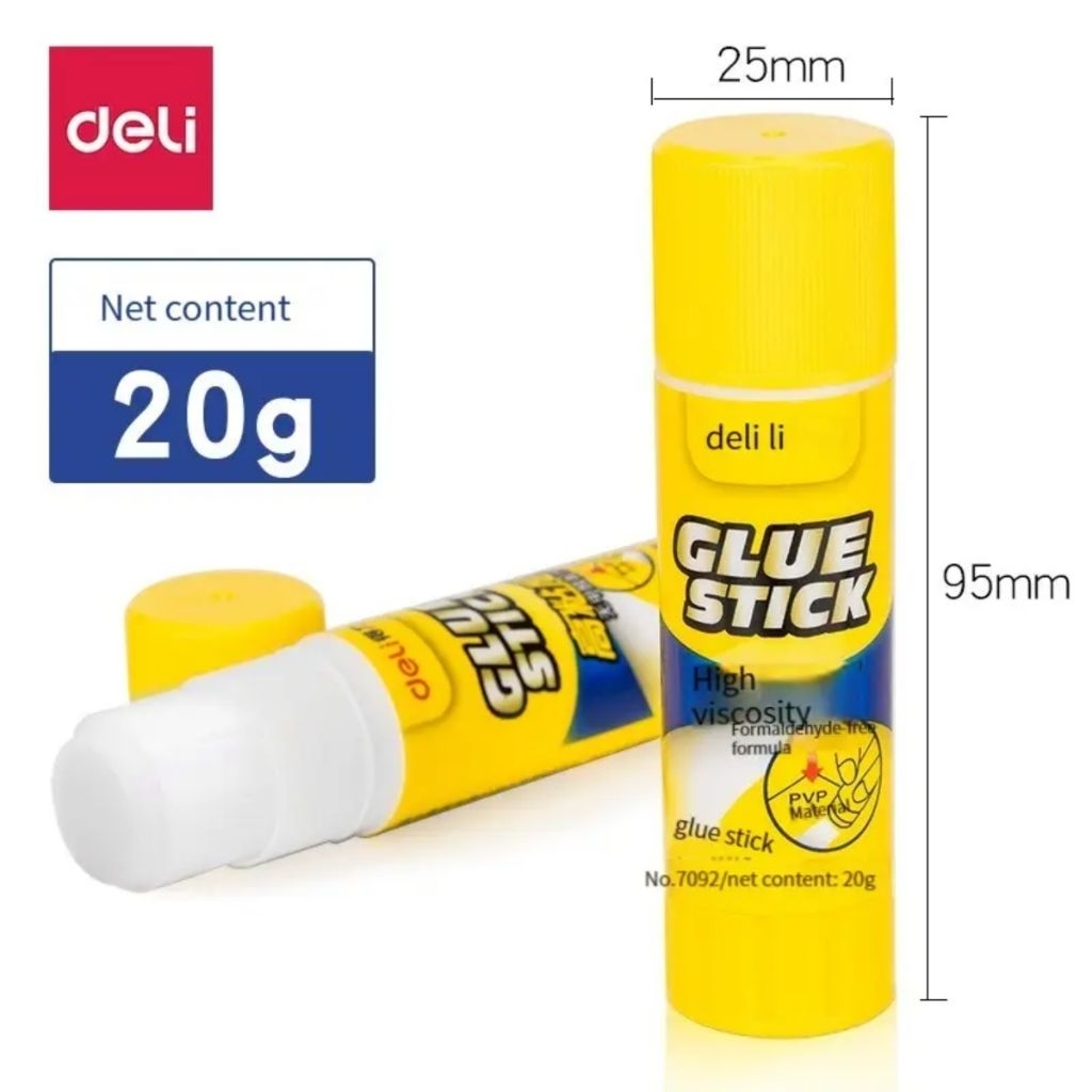 Deli 7092 Stick Solid Glue Medium (20g)Super Glue สําหรับนักเรียนที่มีความจุขนาดใหญ่