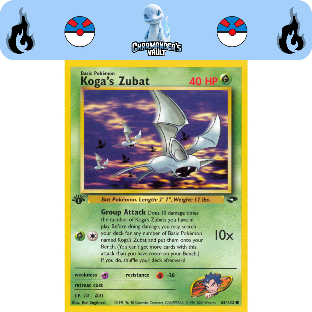 Zubat 08/2023132 Gym Challenge Vintage 2000 Pokémon TCG