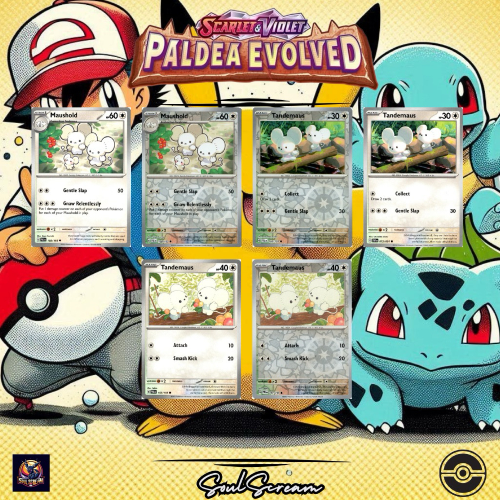 Pokemon TCG Tandemaus Maushold Paldea Evolved