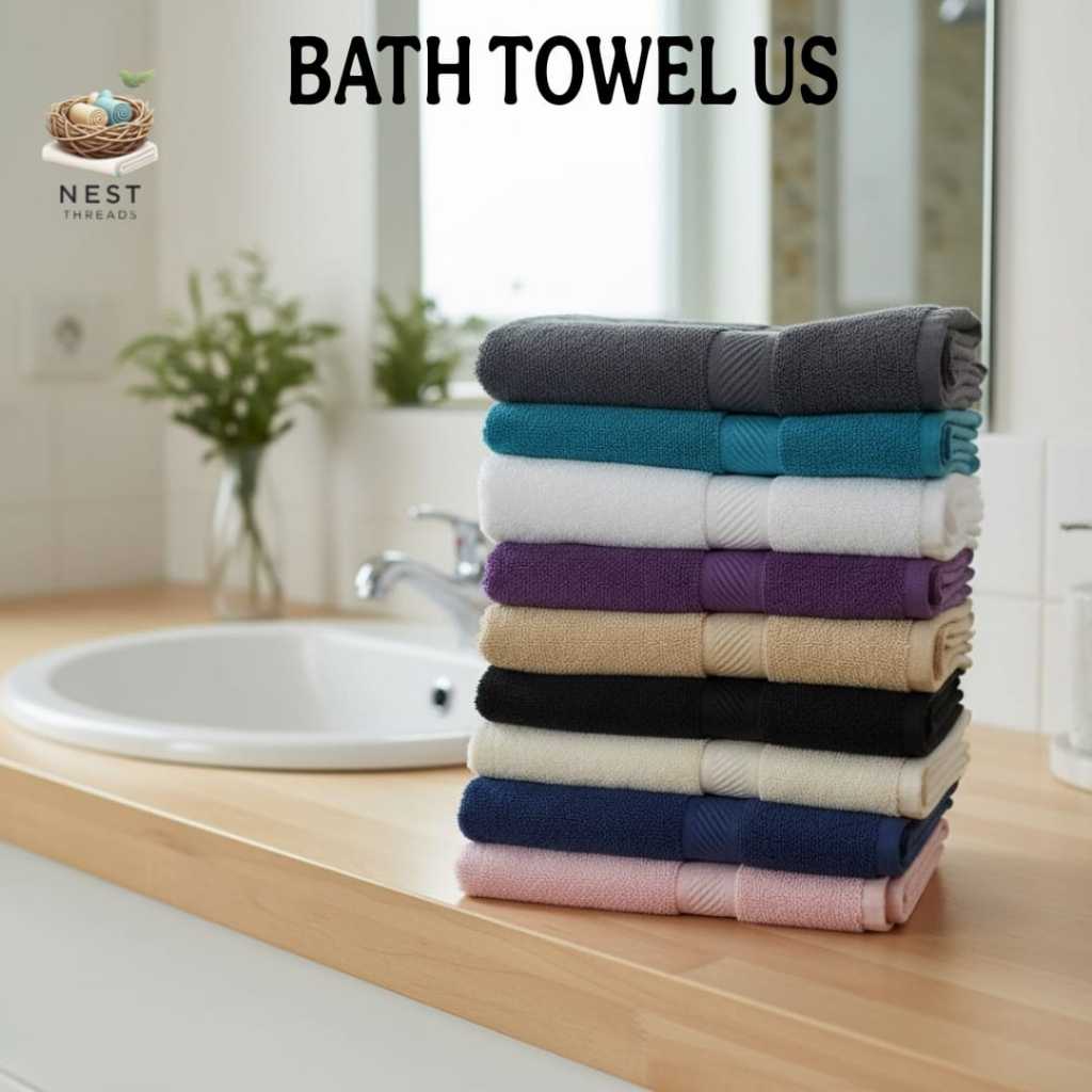 ผ้าเช็ดตัว US - 60x120 ซม. 500GSM 100% แหวนปั่นผ้าฝ้ายผ้าขนหนูดูดซับสูง Bath, Gym & Hotel Spa