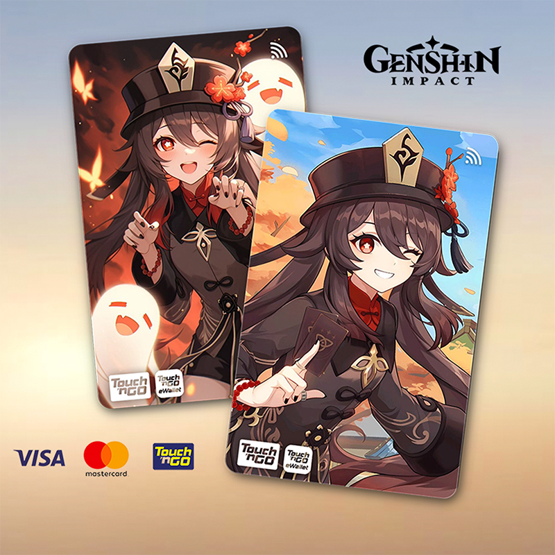 HU TAO GENSHIN IMPACT TNG - TOUCH N GO STICKER CARD / ฝาครอบสติ๊กเกอร์ ATM, การ์ด TNG, การ์ด ATM