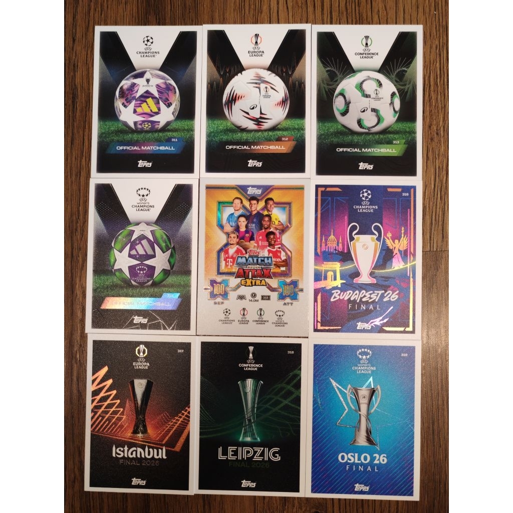 Topps Match Attax Extra UCL 2025/26 UEFA ลูกจับคู่อย่างเป็นทางการ, ชื่อและการ์ดสุดท้าย UEFA 2026