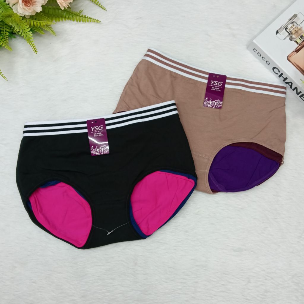 กางเกงชั้นในสตรีขนาดบวกขนาด M-6XL Seluar Dalam Wanita Kain ชุดชั้นในผ้าฝ้าย 8808