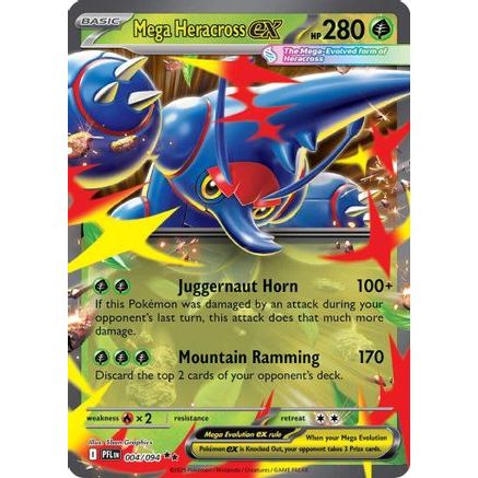 Mega Heracross ex 004/094 - Holofoil ME02 Phantasmal Flames - Double