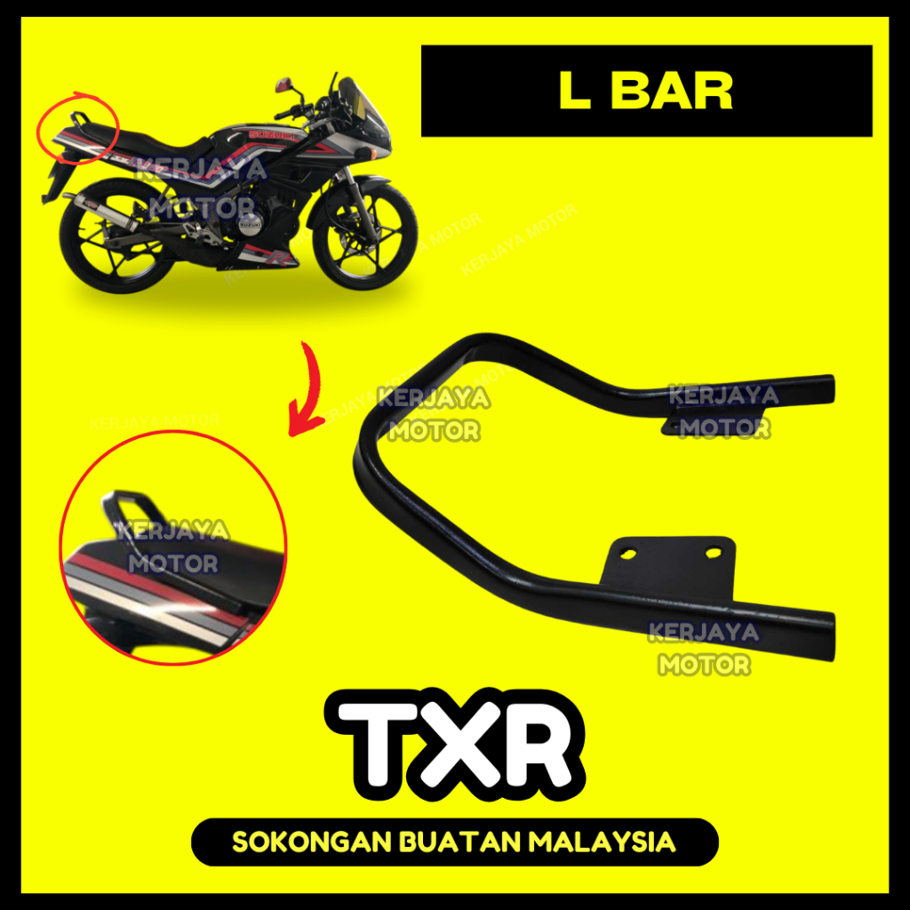 TXR150 L BAR - TXR 150 FIRST MODEL PANTHER HANDLE SEAT BAR SPOILER L-BAR REAR TEMPERT DUDUK BESI BEL