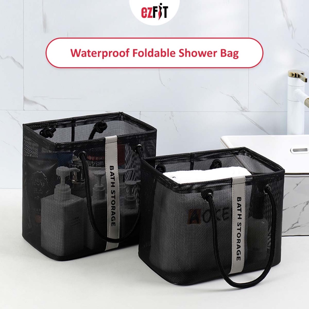 EzFit กันน้ําพับกระเป๋าอาบน้ําฟังก์ชั่นระบายน้ําน้ําหนักเบา Travel Toiletry Organizer Beg Mandi 浴室进洗