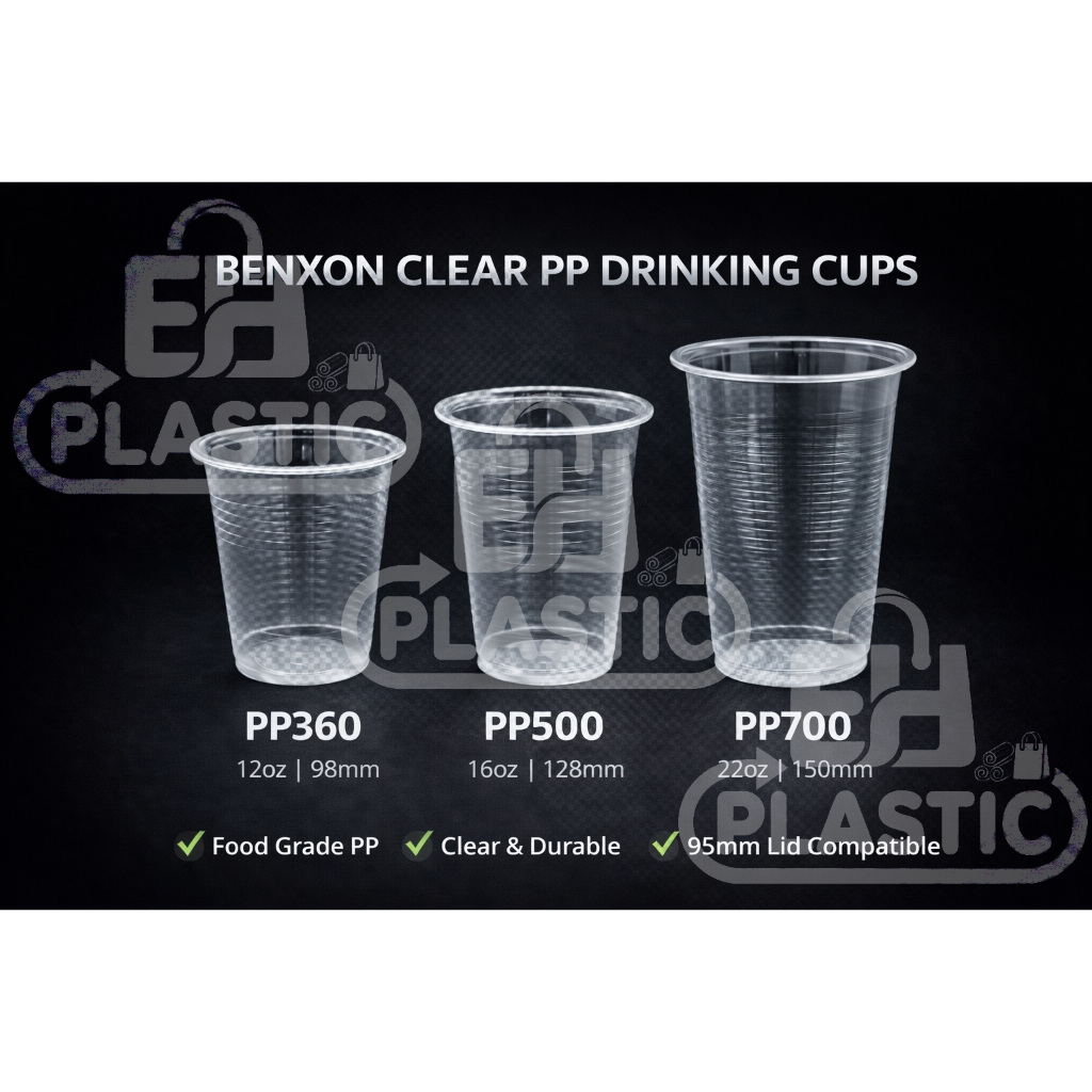 PP Clear Cup 12oz 16oz 22oz Cup PP360 / PP500 / PP700 ถ้วยกาแฟน้ําผลไม้