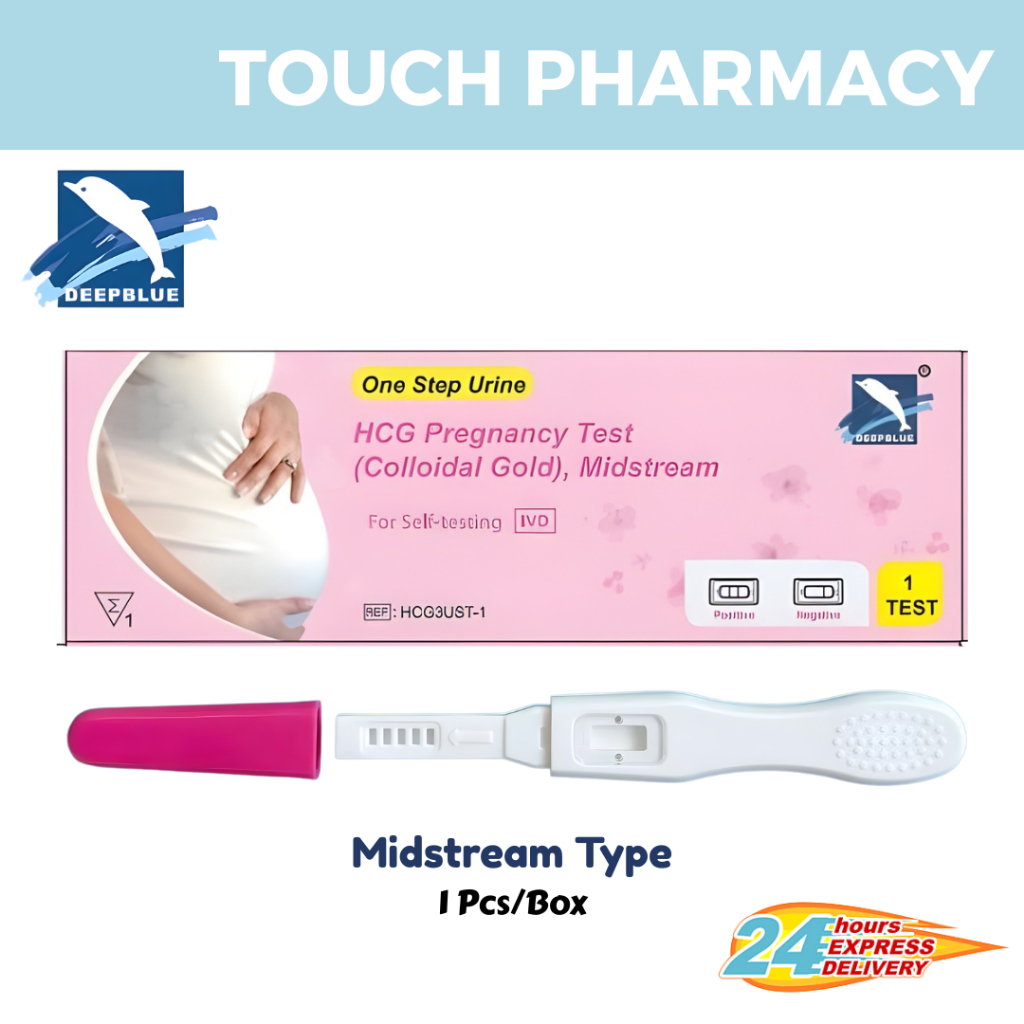 DEEPBLUE HCG Pregnancy Midstream Self Test 1s (Urine & Midstream Type)