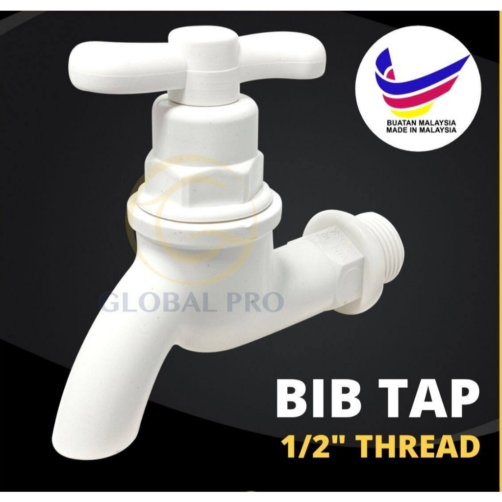 WIRAPLAS ยี่ห้อ PVC BIB TAP - S11 1/2" 15MM KEPALA PIPE พลาสติก