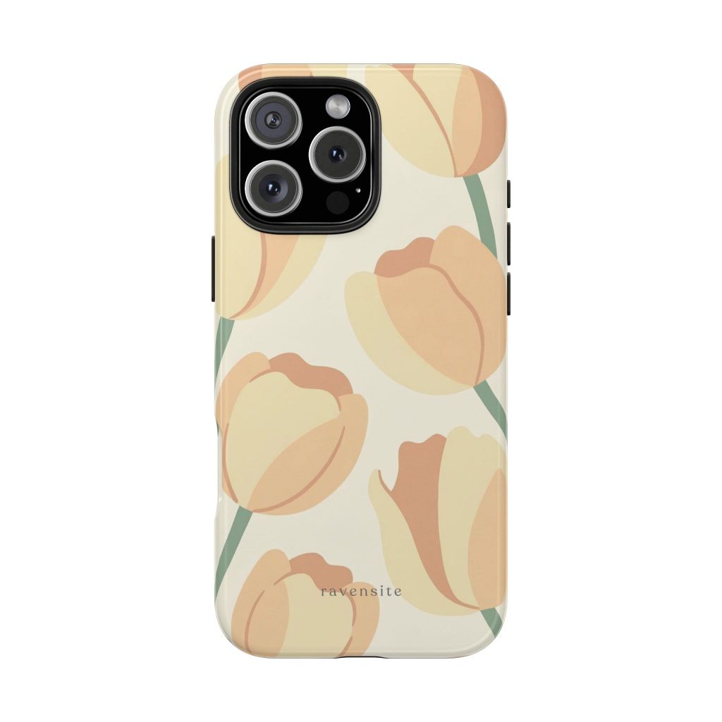 RS005 Pastel Lilac Tulip Aesthetic Print iPhone Case Dual Layer Tough Casing