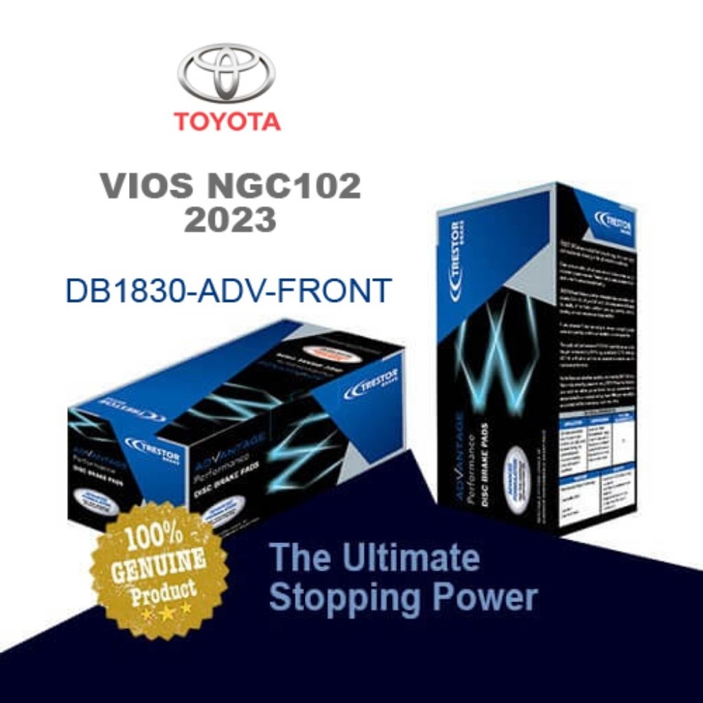 Trestor Brake - ผ้าเบรคหน้า Advantage [db1830adv] - Toyota Vios NGC102 ผ้าเบรคหน้า
