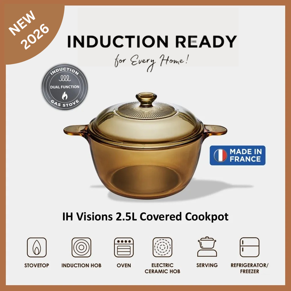 IH Visions 2.5L Covered Cookpot Induction-safe - หม้อแก้วออลอินวัน