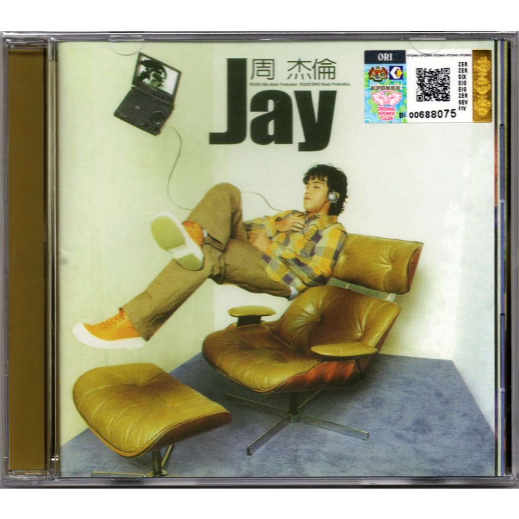JAY CHOU 杰 (杰) - Jay (อัลบั้มที่ 1) 2000 BMG MUSIC CD SEALED