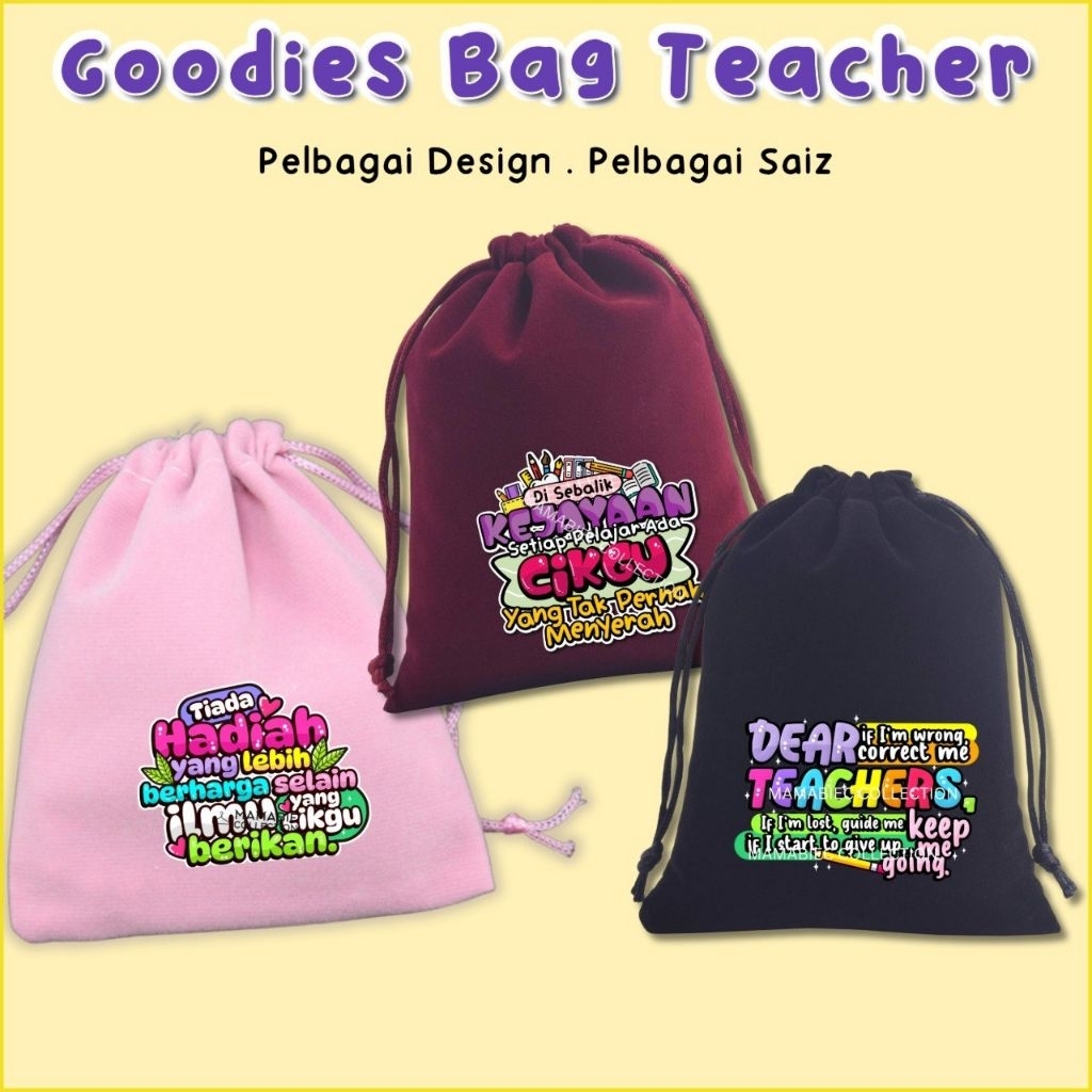 Teachers GOODIES Bag อเนกประสงค์ Happy Teacher Day Happy Teachers Day Farewell ustazah