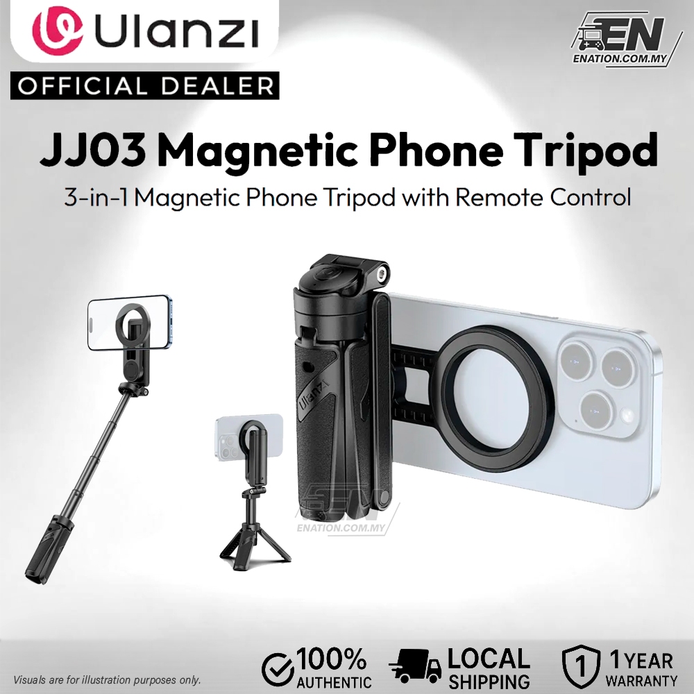 Ulanzi JJ02 ขาตั้งกล้องโทรศัพท์แบบด้ามจับยืดได้ / JJ03 ขาตั้งกล้องมือถือแบบแม่เหล็ก | ไม้เซลฟี่ระยะไ