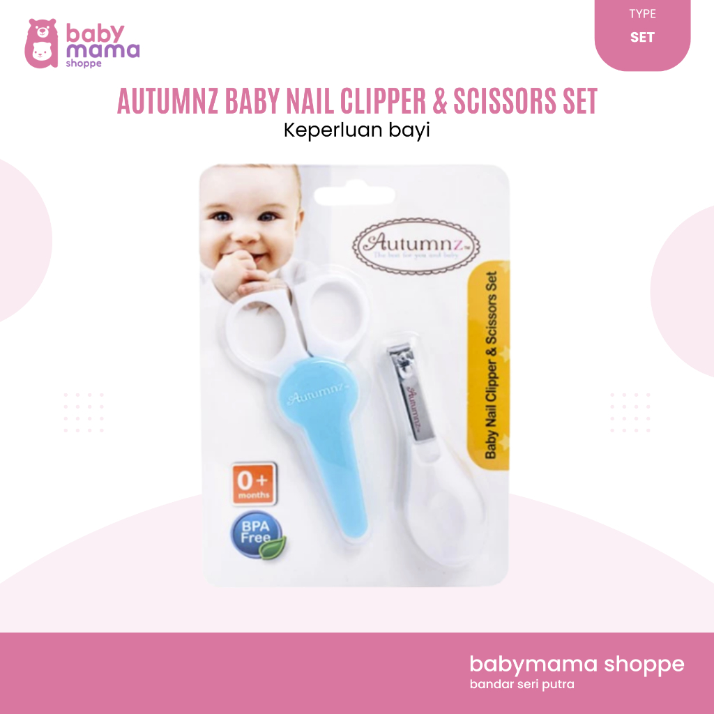 AUTUMNZ KEPERLUAN BYI BABY NAIL CLIPPER & SCISSORS SET