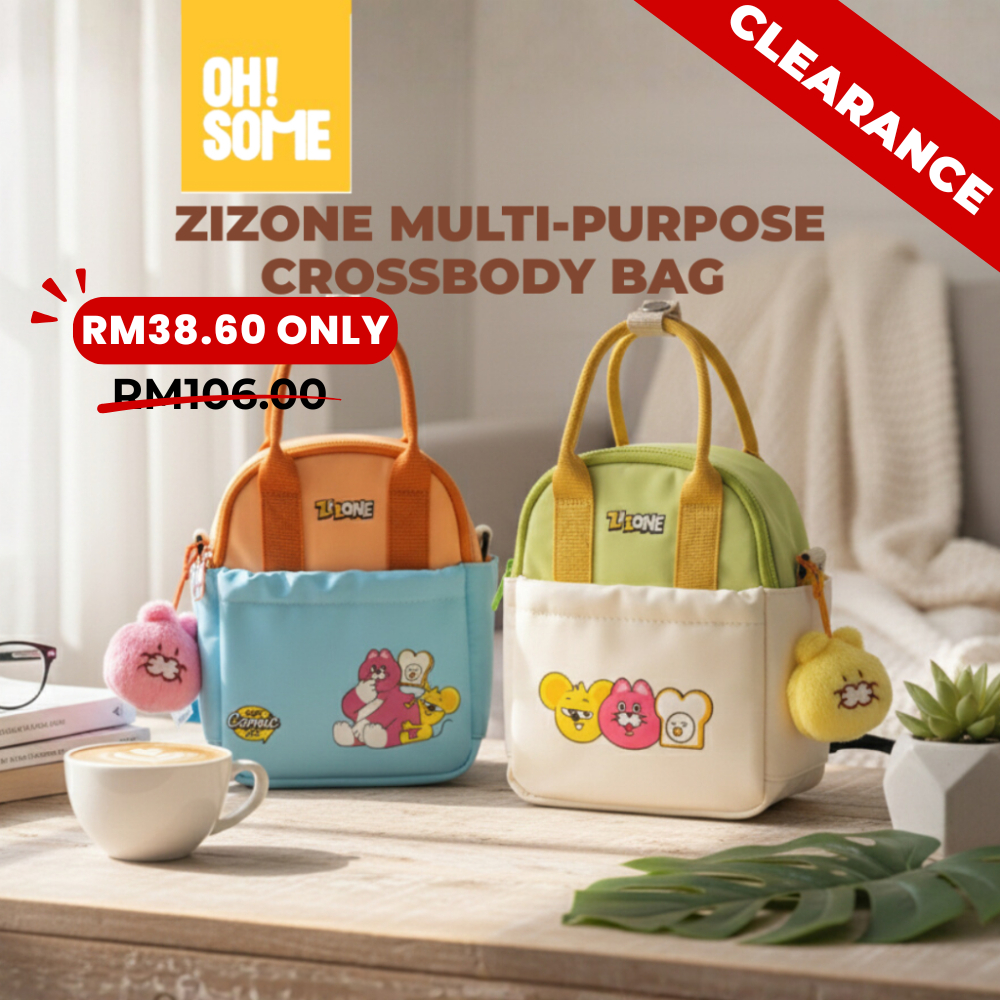 CLEARANCEOHSOME x ZIZONE- Zizone Multpurpose Crossbody Bag With Handle หลากสี พร้อมพวงกุญแจ