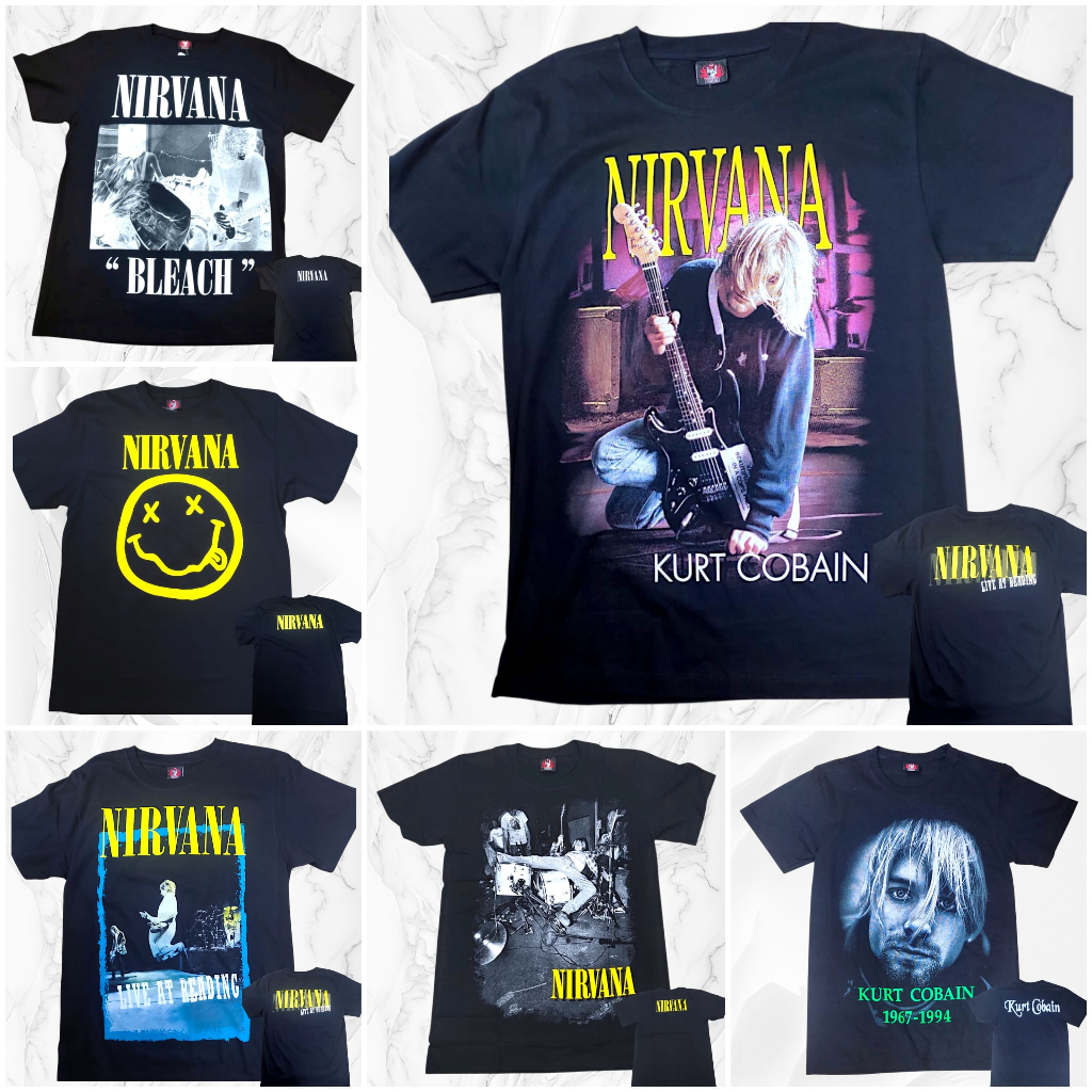 เสื้อยืด Baju Nirvana Band Rock Yeah