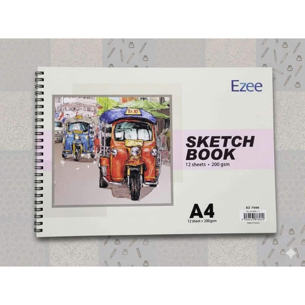 EZEE A4 SKETCH BOOK 200GSM / 12แผ่น