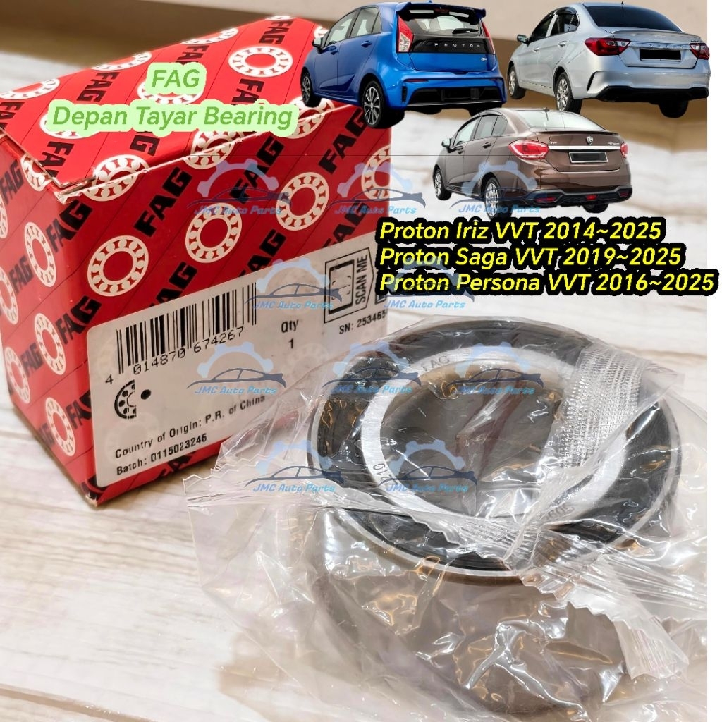 Proton Iriz VVT / Saga VVT / Persona VVT Depan Tayar Bearing FAG & SNR