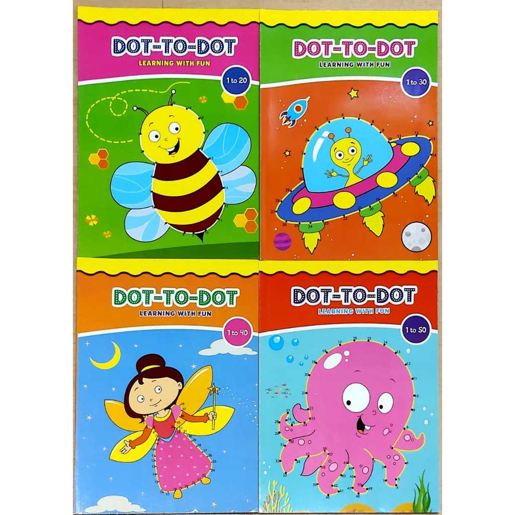 (MID TO MIND)DOT-TO-DOT LEARNING พร้อม FUN 1 ถึง 50 AGES 4-7