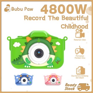 Kids Camera 4800W New HD Dual Camera Cartoon Dinosaur Mini Digital Camera Kids Photo Camera Birthday Gift